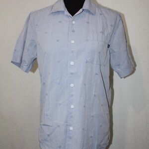 Obey Light Blue Casual Button Down Shirt